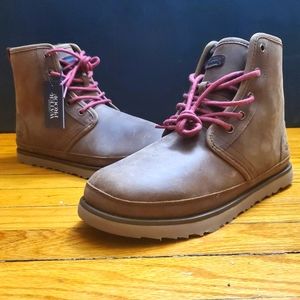 Mens UGG waterproof Harkley leather fur boots